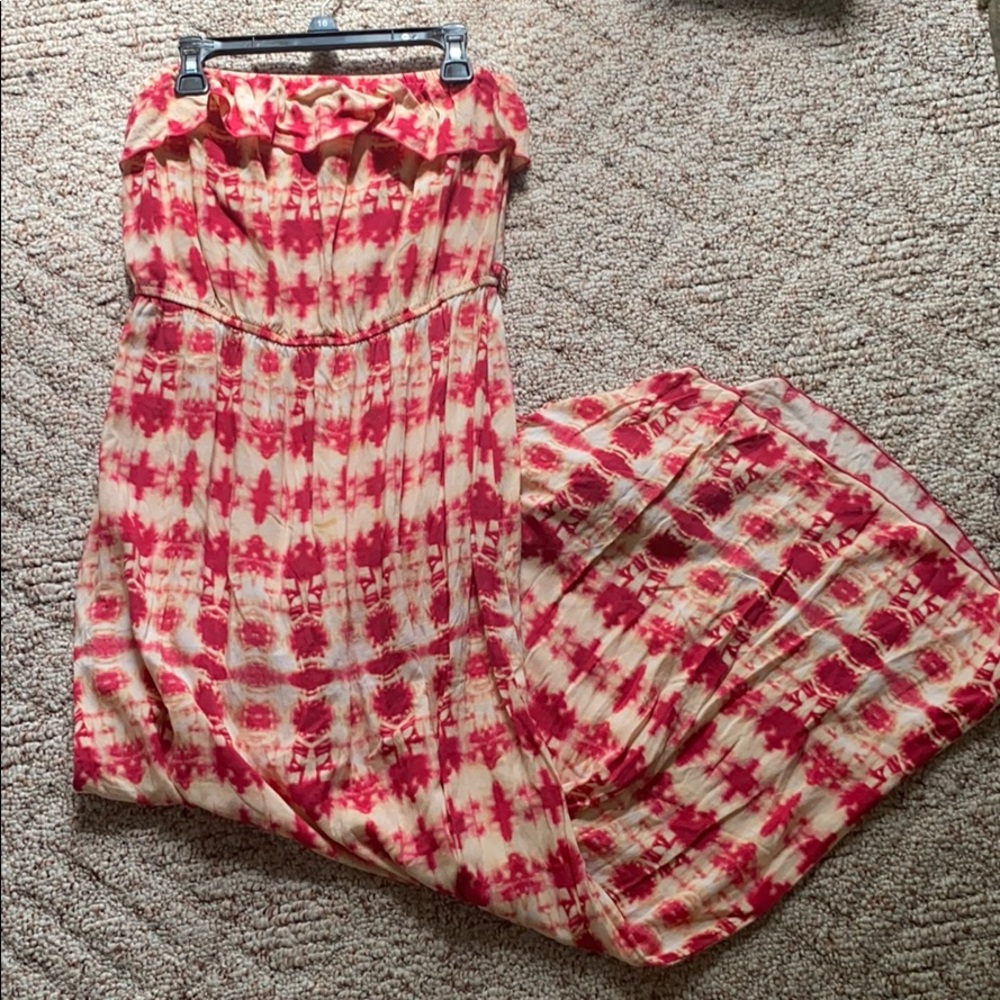 Trixxi strapless tie dye maxi dress